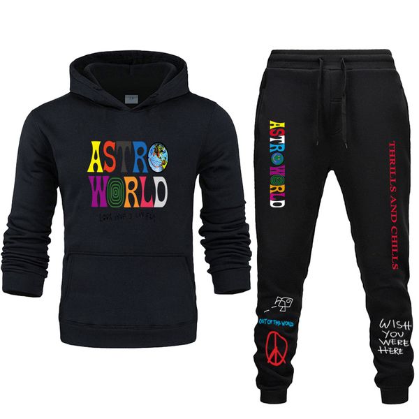 европейский и американский горячий поиск astroworld trendy street mens свитер костюм пары повседневный спорт костюм с капюшоном, Black
европейский и американский горячий поиск astroworld trendy street mens свитер костюм пары повседневный спорт костюм с капюшоном, Black