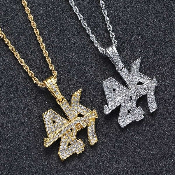 iced out ak47 assault rifle pendant necklace for men women hip hop luxury designer bling diamond gun pendants gold silver punk jewerly gift
iced out ak47 assault rifle pendant necklace for men women hip hop luxury designer bling diamond gun pendants gold silver punk jewerly gift