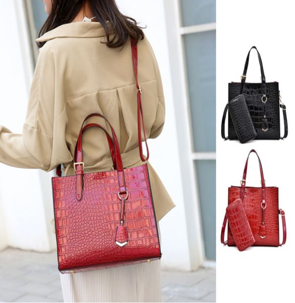 women shoulder bags wild solid color alligator crossbody bag large capacity leather messenger bag phone wallet tote bags 2pcs
women shoulder bags wild solid color alligator crossbody bag large capacity leather messenger bag phone wallet tote bags 2pcs