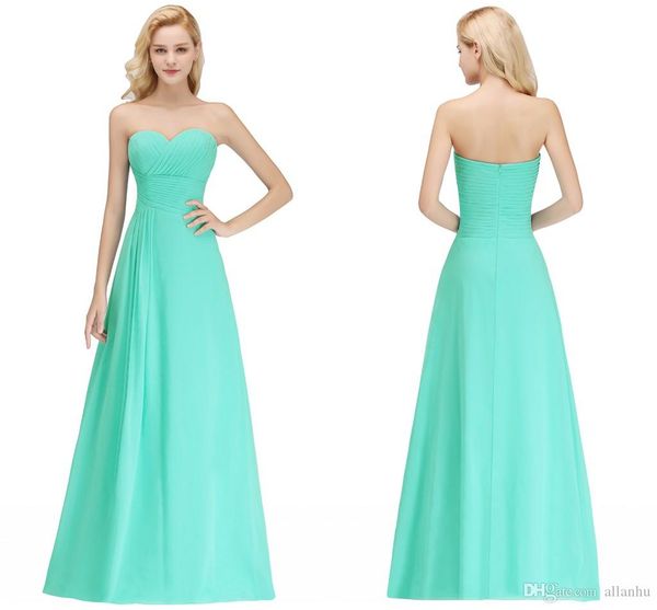Cheap Sleeveless Backless Bridesmaid Dresses 2019 Latest Elegant Sweetheart Zipper Back Floor-Length Wedding Guest Prom Evening Wear Dress
Cheap Sleeveless Backless Bridesmaid Dresses 2019 Latest Elegant Sweetheart Zipper Back Floor-Length Wedding Guest Prom Evening Wear Dress
