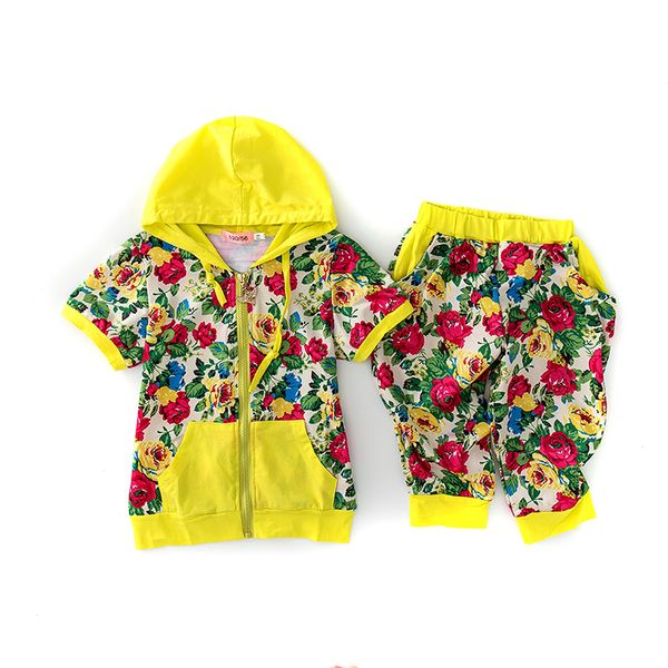 new summer children's short sleeve hooded sweater jacket two-piece suit. girls fashion flowers sports suit kids clothes, White
new summer children's short sleeve hooded sweater jacket two-piece suit. girls fashion flowers sports suit kids clothes, White