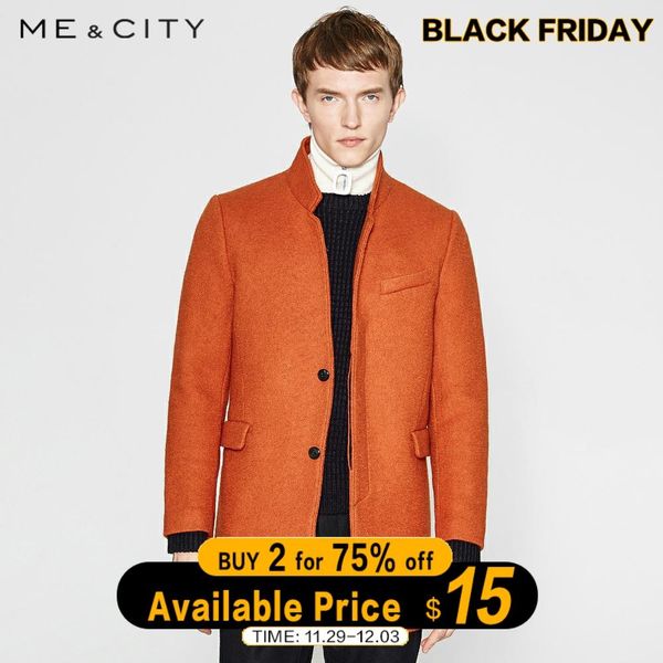me&city winter woolen jacket men's high-quality wool coat casual slim personality business handsome woolen coat, Black
me&city winter woolen jacket men's high-quality wool coat casual slim personality business handsome woolen coat, Black