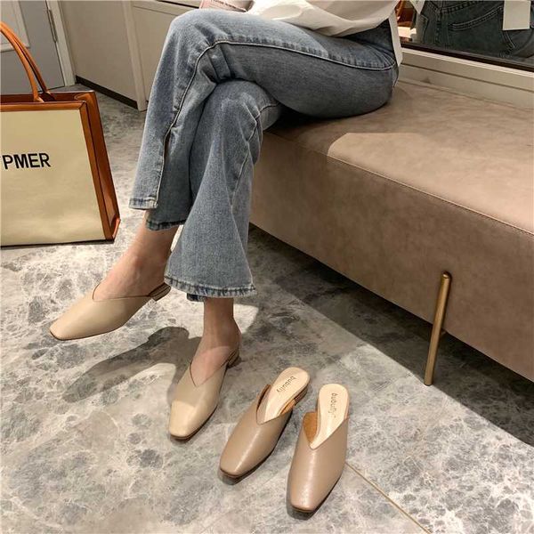 chunky heels mules woman shoes casual closed toe slippers shallow slides leather slip on loafers sandalias mujer khaki apricot, Black
chunky heels mules woman shoes casual closed toe slippers shallow slides leather slip on loafers sandalias mujer khaki apricot, Black
