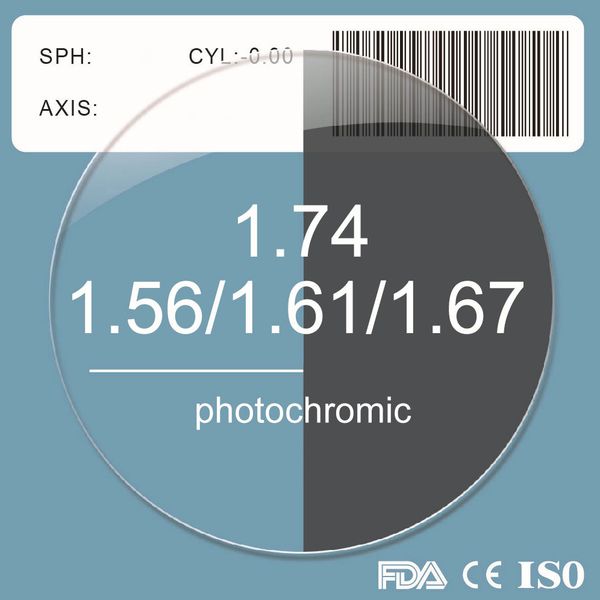 1.56 1.61 1.67 1.74 pchromic grey lens prescription myopia presbyopia aspheric resin, Silver
1.56 1.61 1.67 1.74 pchromic grey lens prescription myopia presbyopia aspheric resin, Silver