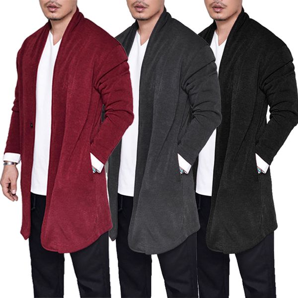 sweater men autumn and winter fashion knitted cardigan pure color long sleeve knit cardigan casual long style sweater, White;black
sweater men autumn and winter fashion knitted cardigan pure color long sleeve knit cardigan casual long style sweater, White;black