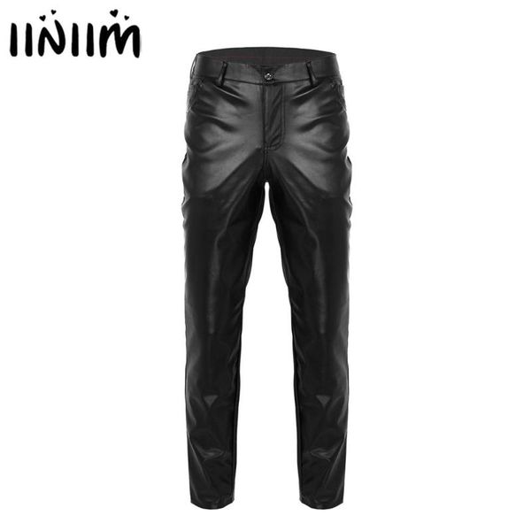 iiniim mens fashion clothes wetlook pu leather slim fit pencil pants tight trousers costume moto biker night clubwear long pants, Black
iiniim mens fashion clothes wetlook pu leather slim fit pencil pants tight trousers costume moto biker night clubwear long pants, Black