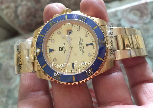 luxury mens automatic 2813 yellow gold crystal watch men ceramic bezel dive sub superlative 116618 chronometer date luminous basel sport wat, Slivery;brown
luxury mens automatic 2813 yellow gold crystal watch men ceramic bezel dive sub superlative 116618 chronometer date luminous basel sport wat, Slivery;brown