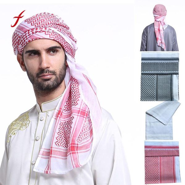 feitong 140x140cm fashion polyester muslim men scarf men headwrap, Blue;gray