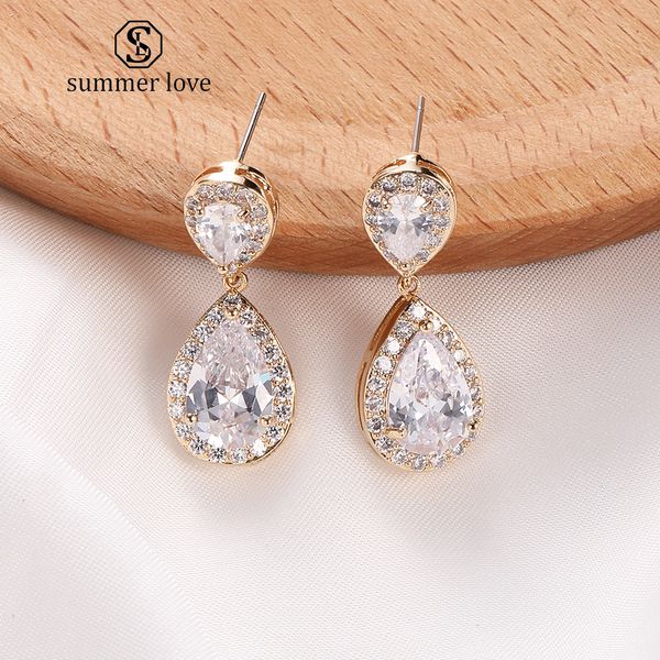 waterdrop cubic zirconia dangle earring for women girl elegant cz micro pave gold drop earring bride wedding party jewelry gift, Silver
waterdrop cubic zirconia dangle earring for women girl elegant cz micro pave gold drop earring bride wedding party jewelry gift, Silver