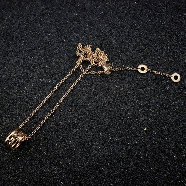 women hollow rose gold necklace female chain charms valentine's day wedding engagement jewelry, Silver
women hollow rose gold necklace female chain charms valentine's day wedding engagement jewelry, Silver