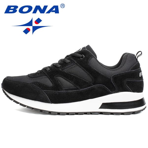 bona new basic style men running shoes outdoor activities jogging shoes suede mesh sneakers comfortable athletic shoes for men52 y200612, Black
bona new basic style men running shoes outdoor activities jogging shoes suede mesh sneakers comfortable athletic shoes for men52 y200612, Black