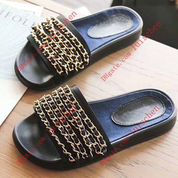 european and american style slippers, women's shoes, metal chain decoration, soft soles, comfortable fashion trends, Black
european and american style slippers, women's shoes, metal chain decoration, soft soles, comfortable fashion trends, Black