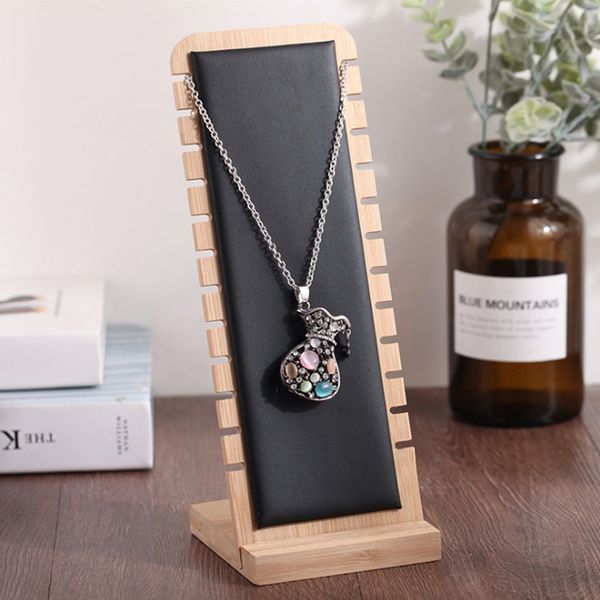 solid bamboo wood jewelry display stand necklace showcase holder pendant, long chain handing organizer (necklace board, Black;white
solid bamboo wood jewelry display stand necklace showcase holder pendant, long chain handing organizer (necklace board, Black;white