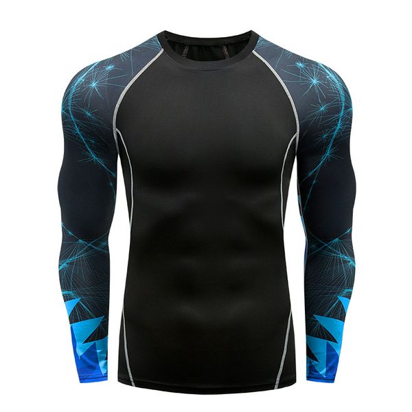 running jerseys tights yoga clothes t-shirt sports compression breathable wicking long-sleeved fitness training sportswear, Black;blue
running jerseys tights yoga clothes t-shirt sports compression breathable wicking long-sleeved fitness training sportswear, Black;blue