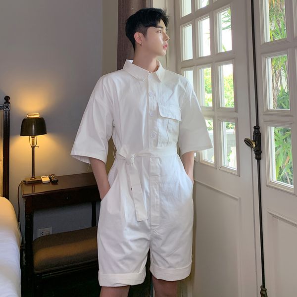 summer fashion casual jumpsuit men's overalls trend hip-hop hair stylist loose tide brand white jumpsuit, Black
summer fashion casual jumpsuit men's overalls trend hip-hop hair stylist loose tide brand white jumpsuit, Black