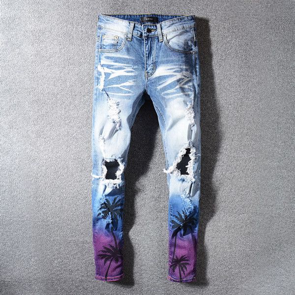 mens distressed ripped biker jeans slim fit motorcycle biker denim for men fashion designer hip hop motorcycle luxury pants, Blue
mens distressed ripped biker jeans slim fit motorcycle biker denim for men fashion designer hip hop motorcycle luxury pants, Blue