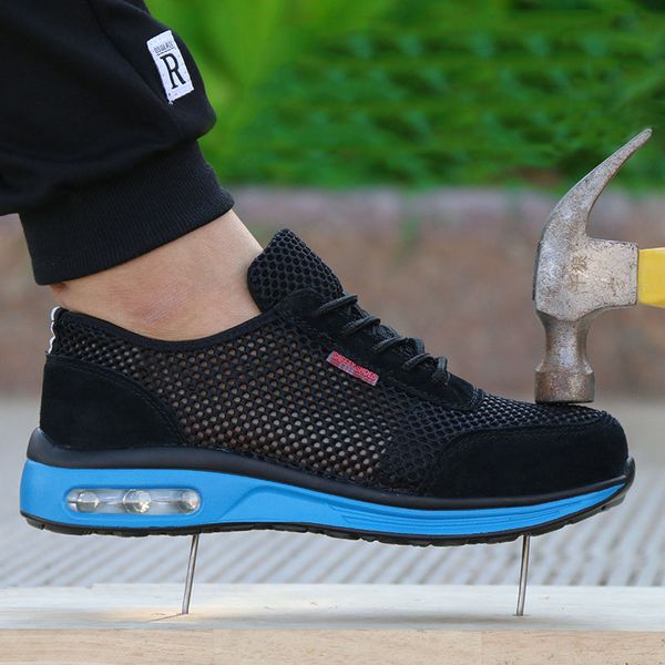 protective shoes 2019 breathable safety shoes men's lightweight steel toe anti-smashing piercing work single mesh sneakers, Black
protective shoes 2019 breathable safety shoes men's lightweight steel toe anti-smashing piercing work single mesh sneakers, Black