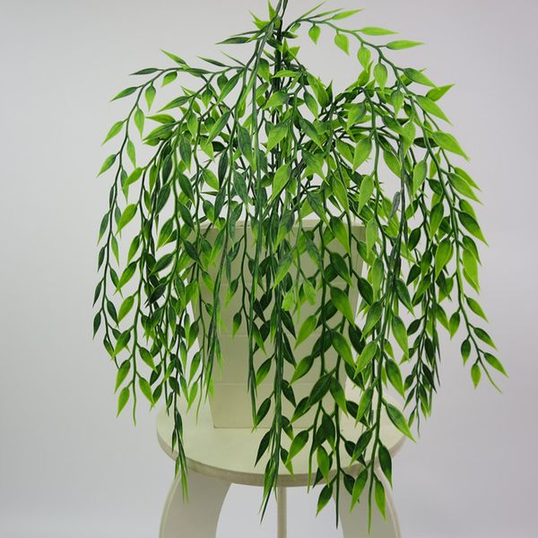 1 bunch 54cm green artificial silk hanging vine plant willow leaves for home garden outdoor wall decoration
1 bunch 54cm green artificial silk hanging vine plant willow leaves for home garden outdoor wall decoration
