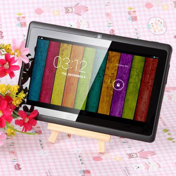 

7 inch 8gb rom a33 quad core tablet pc q8 allwinner android 4.4 capacitive 1.5ghz 512mb ram wifi bluetooth dual camera flashlight q88