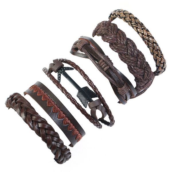 arrow charm bracelets adjustable heart bangles snap clasp mens genuine leather jewelry multilayer braided leather rope chain for women gift, Golden;silver
arrow charm bracelets adjustable heart bangles snap clasp mens genuine leather jewelry multilayer braided leather rope chain for women gift, Golden;silver