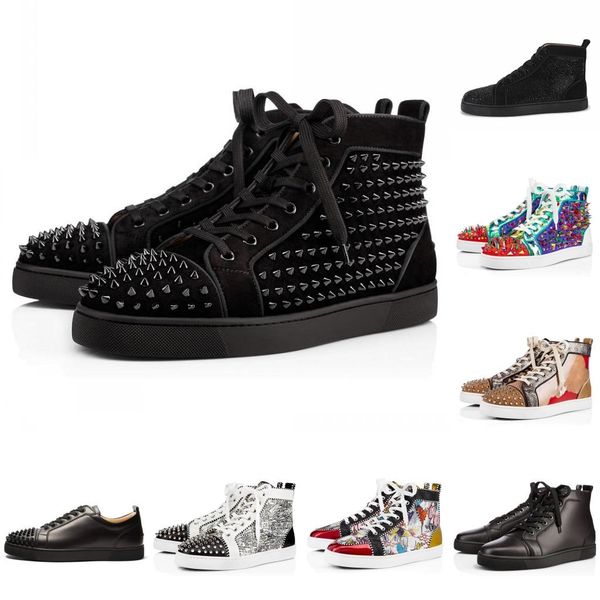 2020 designer shoes men women chaussures studded spike sneakers triple black white red leather suede flat bottoms casual shoe 36-46 vintage
2020 designer shoes men women chaussures studded spike sneakers triple black white red leather suede flat bottoms casual shoe 36-46 vintage