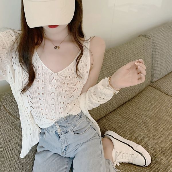 nana fashion womens clothing store korean style early autumn design cardigan jacket suspender sweater long sleeve two-piece suit fashion, White
nana fashion womens clothing store korean style early autumn design cardigan jacket suspender sweater long sleeve two-piece suit fashion, White