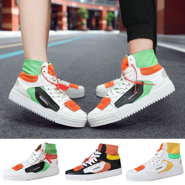 new designer women mens casual shoes mid leather canvas splice fashion platform shoes green white black coffee orange sports sneakers 36-45
new designer women mens casual shoes mid leather canvas splice fashion platform shoes green white black coffee orange sports sneakers 36-45