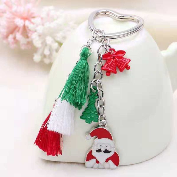 2020 christmas key chains christmas ornaments tassel key santa claus christmas tree gifts various styles, Silver 
2020 christmas key chains christmas ornaments tassel key santa claus christmas tree gifts various styles, Silver
