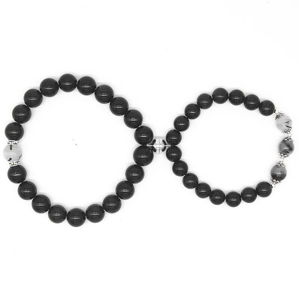 2pc black mala stone energy bead distance couple magnetic bracelet lover jewelry, Golden;silver
2pc black mala stone energy bead distance couple magnetic bracelet lover jewelry, Golden;silver
