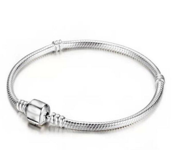 new original 925 sterling silver bracelet snake chain lobster clasp basic bracelet bangle fit women bead charm fashion jewelry, Black
new original 925 sterling silver bracelet snake chain lobster clasp basic bracelet bangle fit women bead charm fashion jewelry, Black