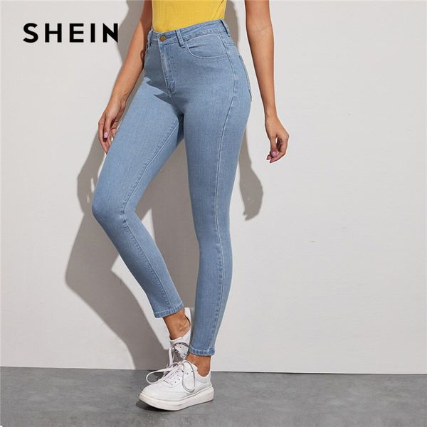 shein blue solid light wash five-pocket stretchy cropped casual jeans women bottoms spring button skinny denim trousers
shein blue solid light wash five-pocket stretchy cropped casual jeans women bottoms spring button skinny denim trousers