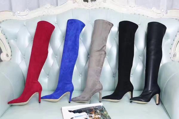 u757 40 genuine leather matte stretch thigh high over the knees boots winter j luxury designer 8.5cm, Black
u757 40 genuine leather matte stretch thigh high over the knees boots winter j luxury designer 8.5cm, Black