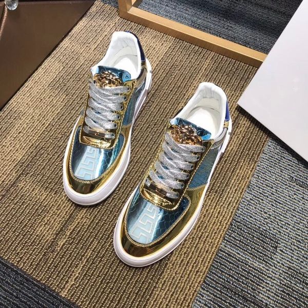 новое прибытие scarpe да uomo firmate поверхность металла с голубой наппа рыбьей чешуи дизайн картины люксовых брендов повседневная обувь #, Black
новое прибытие scarpe да uomo firmate поверхность металла с голубой наппа рыбьей чешуи дизайн картины люксовых брендов повседневная обувь #, Black