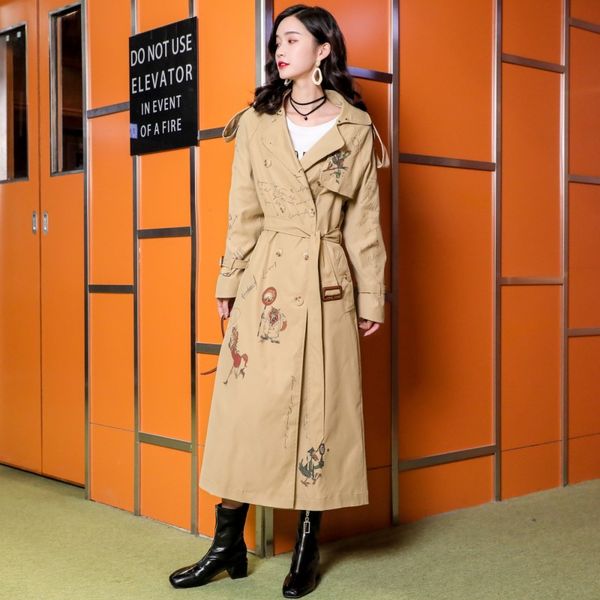 han edition will boom wind chic graffiti paragraph dust coat grows in cultivate one's morality coat lapels female spot, Tan;black
han edition will boom wind chic graffiti paragraph dust coat grows in cultivate one's morality coat lapels female spot, Tan;black