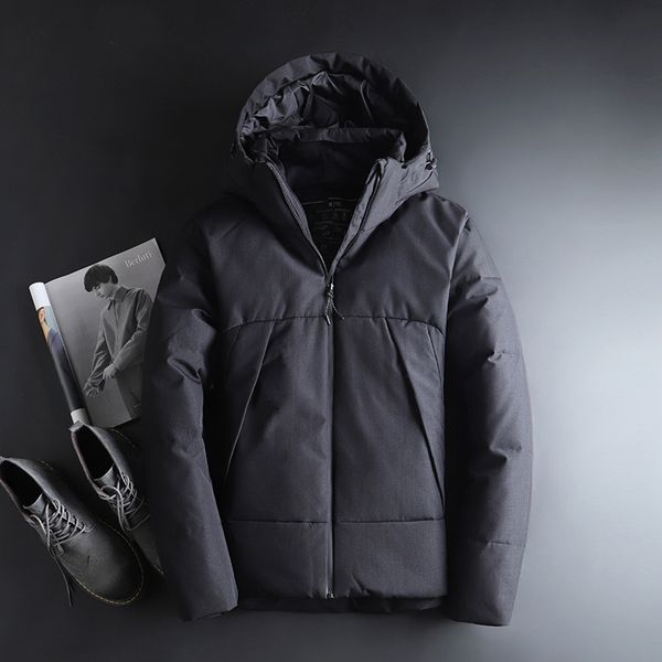 2019 winter new down jacket men white duck down men section casual thickening warm youth men's hooded coat, Black
2019 winter new down jacket men white duck down men section casual thickening warm youth men's hooded coat, Black