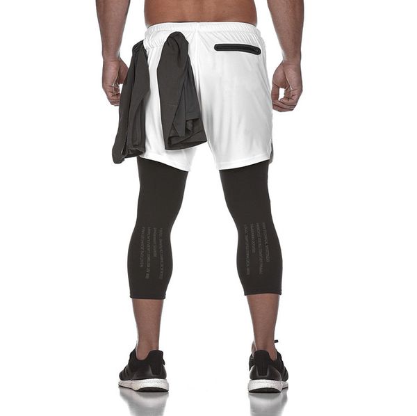 men's casual fitness jogger skinny faux two-piece culottes pants for boys new gym sportswear slim short trousers, Black
men's casual fitness jogger skinny faux two-piece culottes pants for boys new gym sportswear slim short trousers, Black