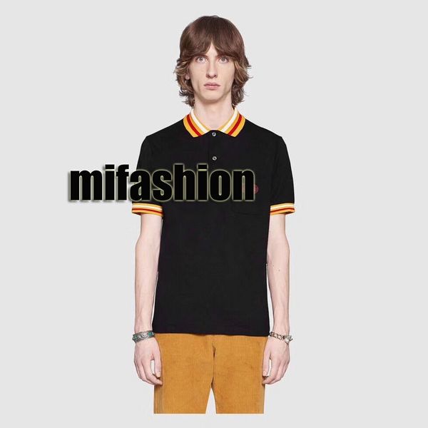 19ss Luxury Europe Italy Striped Neck Pocket Patchwork Split Tshirt Fashion Men Women T Shirt Casual Cotton Tee Polos
19ss Luxury Europe Italy Striped Neck Pocket Patchwork Split Tshirt Fashion Men Women T Shirt Casual Cotton Tee Polos