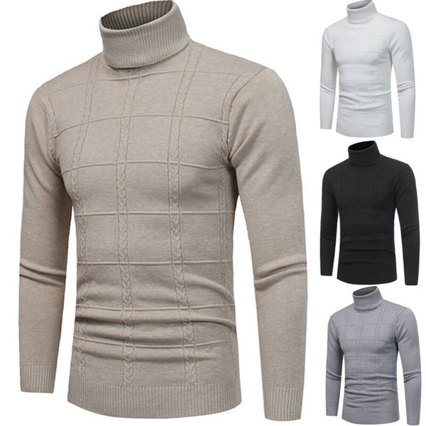 Men Fashion Casual Long Sleeve T-shirts Solid Knitted Turtleneck Slim Fit Pullovers Tops
Men Fashion Casual Long Sleeve T-shirts Solid Knitted Turtleneck Slim Fit Pullovers Tops