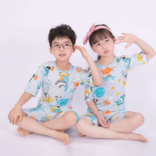 children's summer clothing sets air-conditioning clothes sets for kids casual pajamas set casual boys girls suits roupa infantil, White
children's summer clothing sets air-conditioning clothes sets for kids casual pajamas set casual boys girls suits roupa infantil, White