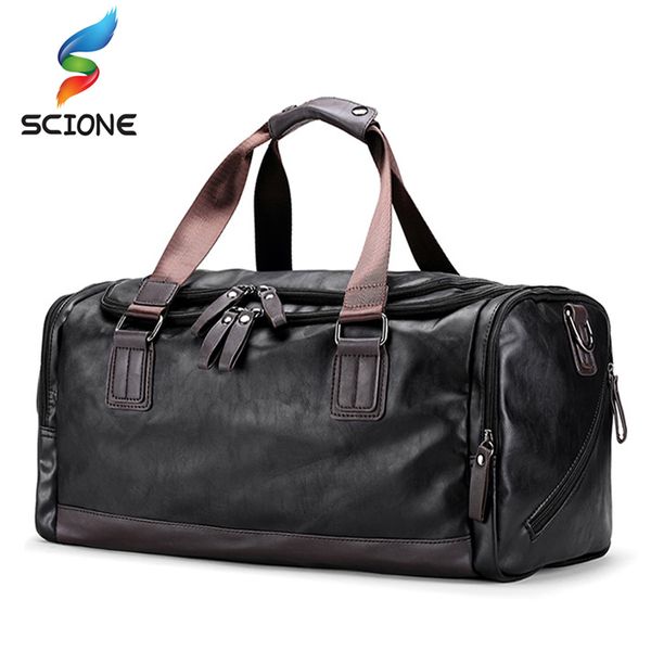 men classic soft leather sports gym bags black cylindrical fitness training shoulder bag designer single travel yoga handbag
men classic soft leather sports gym bags black cylindrical fitness training shoulder bag designer single travel yoga handbag