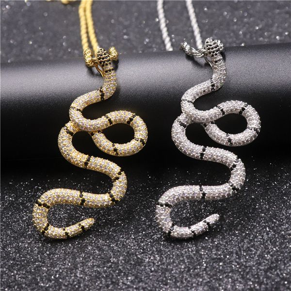 luxury design jewelry necklace iced out snake pendant necklace gold silver plated mens bling chain
luxury design jewelry necklace iced out snake pendant necklace gold silver plated mens bling chain