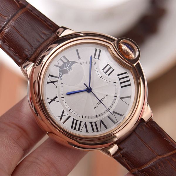fine mens watch automatic mechanical movement 316 stainless steel case mineral strengthened glass black brown casual fashion leather strap, Slivery;brown
fine mens watch automatic mechanical movement 316 stainless steel case mineral strengthened glass black brown casual fashion leather strap, Slivery;brown