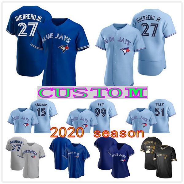 27 guerrero jr. toronto 2020 blue jays men women youth randal grichuk teoscar hernández justin smoak rowdy tellez cavan biggio jersey, Black
27 guerrero jr. toronto 2020 blue jays men women youth randal grichuk teoscar hernández justin smoak rowdy tellez cavan biggio jersey, Black