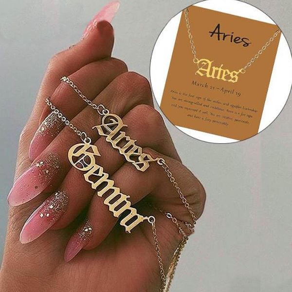 vintage letter zodiac necklace with card woman igirl personalized gift friends custom namenecklace pendant necklace gold jewelry, Silver
vintage letter zodiac necklace with card woman igirl personalized gift friends custom namenecklace pendant necklace gold jewelry, Silver