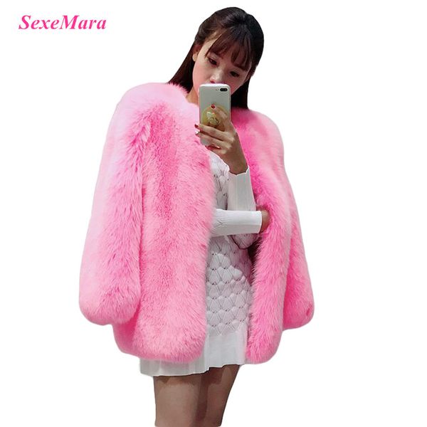 2018 new sexemara fashion stylish high street thick oversize baggy pink faux fur coat outwear jacket quality, Black
2018 new sexemara fashion stylish high street thick oversize baggy pink faux fur coat outwear jacket quality, Black