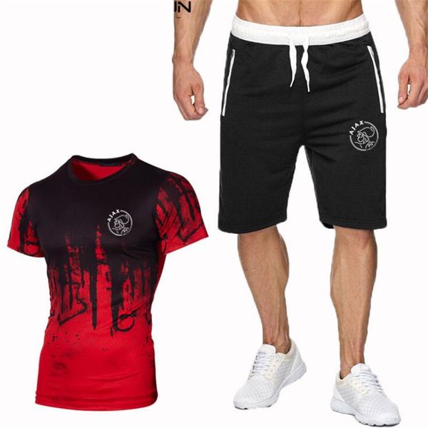 mens short sets ajax logo summer casual male cotton round neck short-sleeved t-shirts + shorts sports suit, Gray
mens short sets ajax logo summer casual male cotton round neck short-sleeved t-shirts + shorts sports suit, Gray