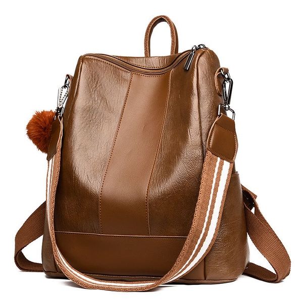 women female anti-theft backpack classic pu leather solid color backpacks canta fashion shoulder bag vintage travel rucksack
women female anti-theft backpack classic pu leather solid color backpacks canta fashion shoulder bag vintage travel rucksack