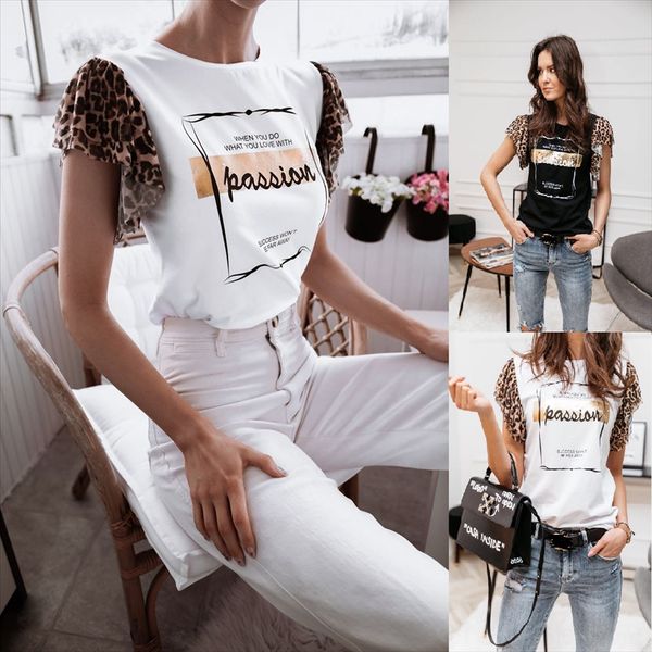 2020 women's leopard print short sleeve t-shirt 2020 women's leopard print short sleeve t-shirt, White
2020 women's leopard print short sleeve t-shirt 2020 women's leopard print short sleeve t-shirt, White