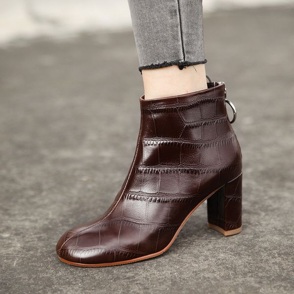 2020 spring vintage leather boots for woman 7cm heeled bootie big size 3-40m shoe bootie woman mujer botas, Black
2020 spring vintage leather boots for woman 7cm heeled bootie big size 3-40m shoe bootie woman mujer botas, Black