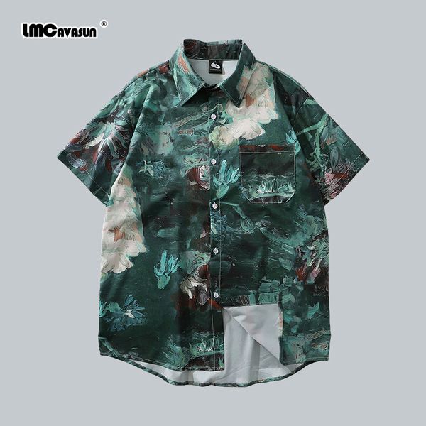 lmc/ painting print hawaii shirt men short sleeve fashion street shirt 2020 summer hip hop shirts male, White;black
lmc/ painting print hawaii shirt men short sleeve fashion street shirt 2020 summer hip hop shirts male, White;black
